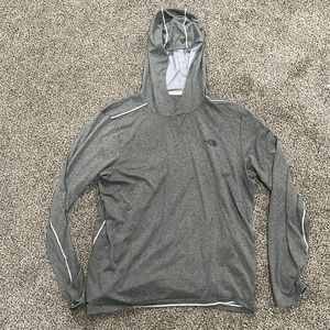 North Face gray polyester lightweight hoody Large